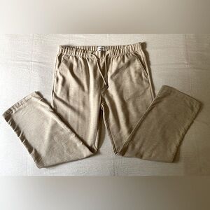 Goodfellow & Co Linen Cotton Polyester Pants Size XL Elastic Drawstring Waist